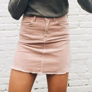 Blush Pink Corduroy Skirt